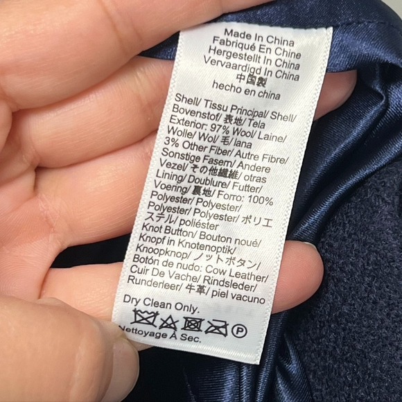 J Crew Italian Wool Peacoat Womens 2 Navy Blue Classic Short Career Office New - Picture 11 of 15